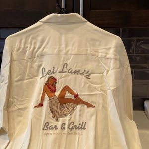 Large, Tori Richard Silk Shirt, w/embroidery-back